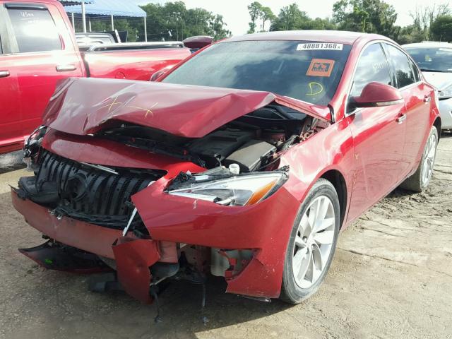 2G4GN5EX4E9237778 - 2014 BUICK REGAL PREM BURGUNDY photo 2