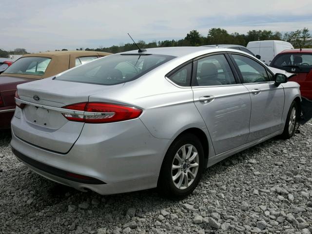 3FA6P0G73HR328443 - 2017 FORD FUSION S SILVER photo 4