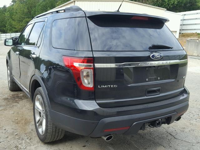 1FM5K8F83EGA73577 - 2014 FORD EXPLORER L BLACK photo 3