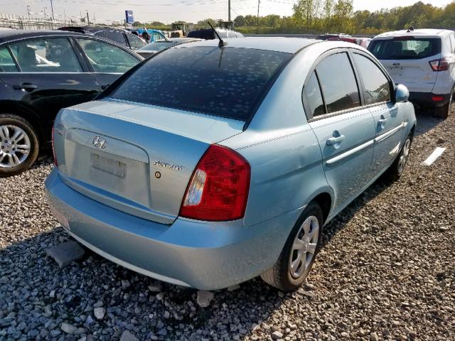 KMHCN46C97U151585 - 2007 HYUNDAI ACCENT GLS BLUE photo 4