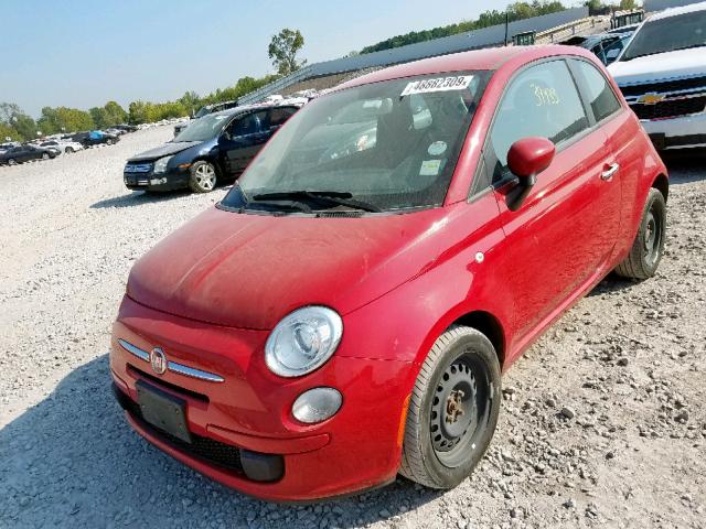 3C3CFFAR4CT365708 - 2012 FIAT 500 POP RED photo 2