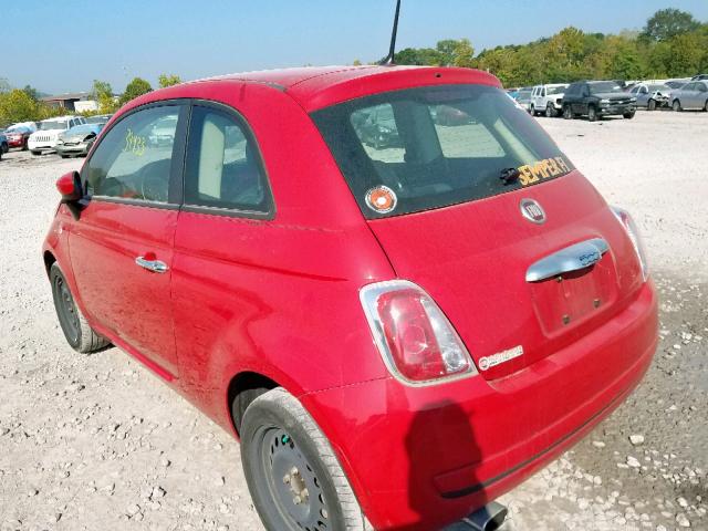 3C3CFFAR4CT365708 - 2012 FIAT 500 POP RED photo 3