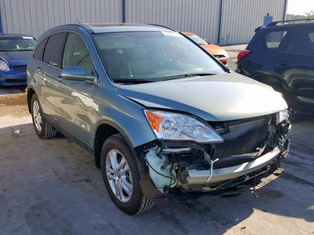 5J6RE3H72AL033653 - 2010 HONDA CR-V EXL GREEN photo 1