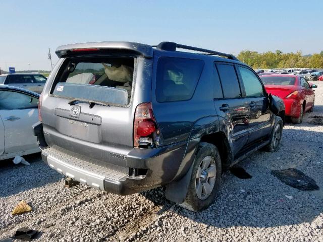 JTEZU14R840035994 - 2004 TOYOTA 4RUNNER SR BLUE photo 4