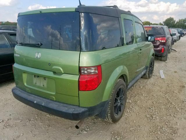 5J6YH27738L000749 - 2008 HONDA ELEMENT EX GREEN photo 4