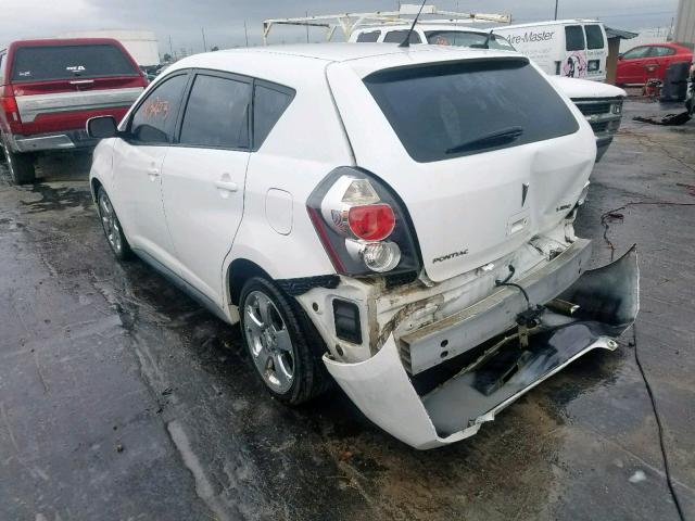 5Y2SP67019Z440993 - 2009 PONTIAC VIBE WHITE photo 3