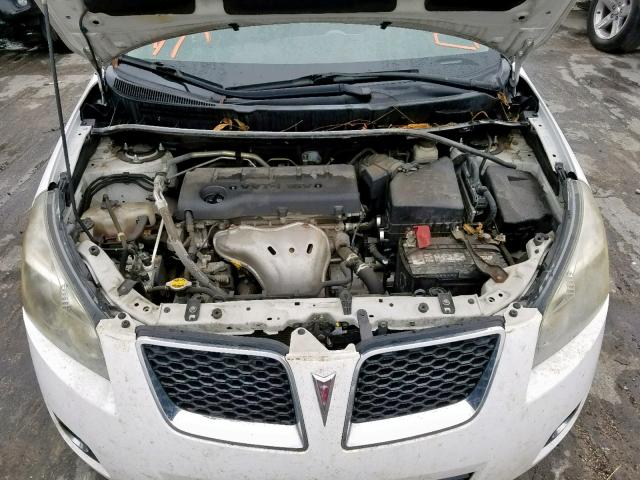 5Y2SP67019Z440993 - 2009 PONTIAC VIBE WHITE photo 7