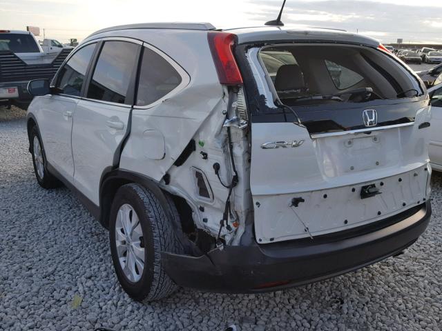 5J6RM3H74CL030159 - 2012 HONDA CR-V EXL WHITE photo 3