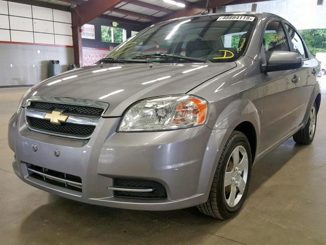 KL1TD56E79B608821 - 2009 CHEVROLET AVEO LS GRAY photo 2