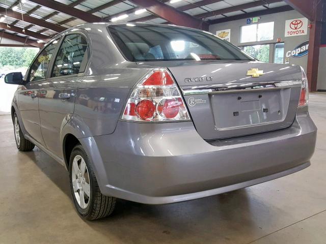 KL1TD56E79B608821 - 2009 CHEVROLET AVEO LS GRAY photo 3