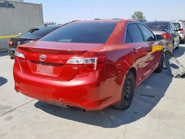 4T1BF1FK1CU576386 - 2012 TOYOTA CAMRY BASE RED photo 4