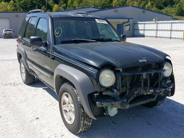 1J4GL48K74W221580 - 2004 JEEP LIBERTY SP BLACK photo 1