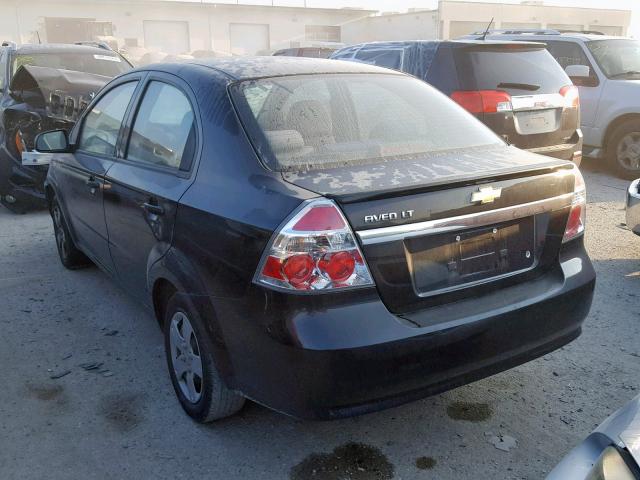 KL1TD5DE6AB126557 - 2010 CHEVROLET AVEO LS BLACK photo 3