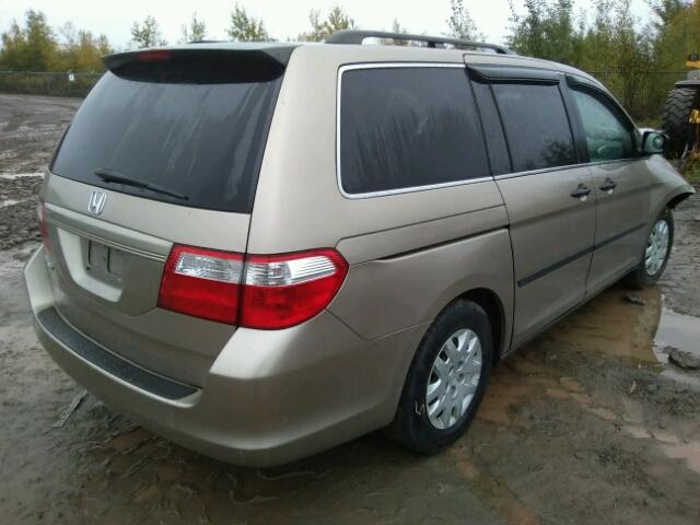 5FNRL38267B025146 - 2007 HONDA ODYSSEY LX TAN photo 4