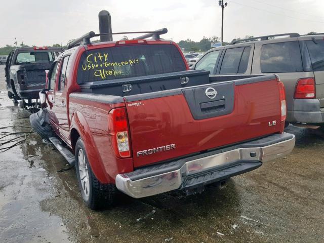 1N6AD0ER6AC414414 - 2010 NISSAN FRONTIER C RED photo 3