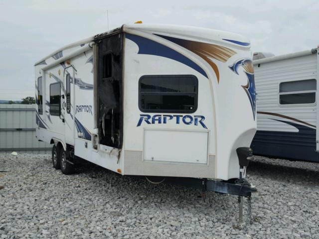 4YDT26F25BR801439 - 2011 KEYSTONE RAPTOR WHITE photo 1