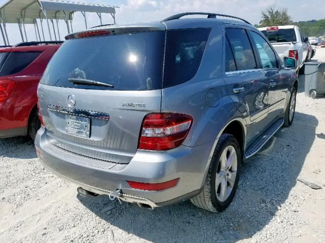 4JGBB2FB2BA726488 - 2011 MERCEDES-BENZ ML 350 BLU SILVER photo 4