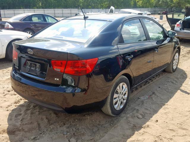 KNAFU4A25A5817990 - 2010 KIA FORTE EX BLACK photo 4