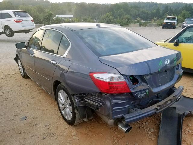 1HGCR3F87FA017108 - 2015 HONDA ACCORD EXL GRAY photo 3