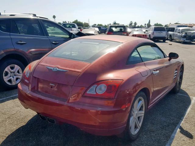 1C3AN69L74X012105 - 2004 CHRYSLER CROSSFIRE RED photo 4