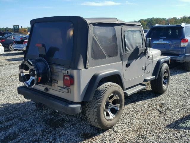 1J4FA49S91P338759 - 2001 JEEP WRANGLER / GRAY photo 4