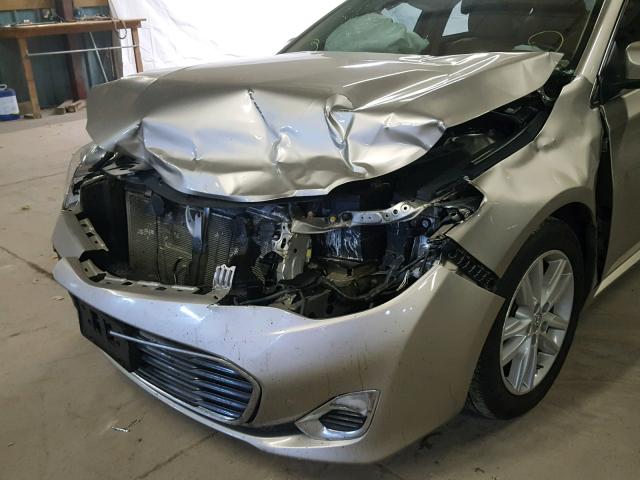 4T1BK1EB1DU006077 - 2013 TOYOTA AVALON BAS 金色 照片 9