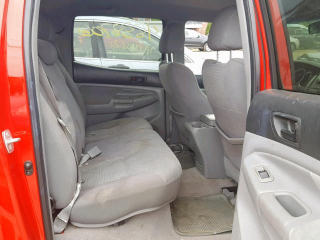 5TELU42N97Z429830 - 2007 TOYOTA TACOMA DOU RED photo 6