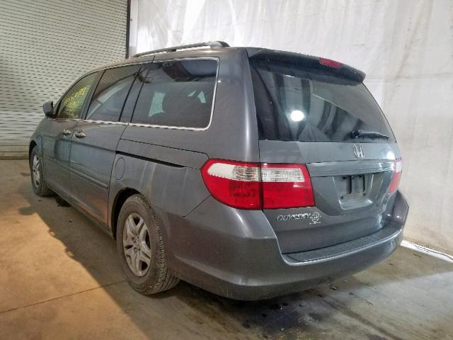 5FNRL38687B430220 - 2007 HONDA ODYSSEY EX GRAY photo 3