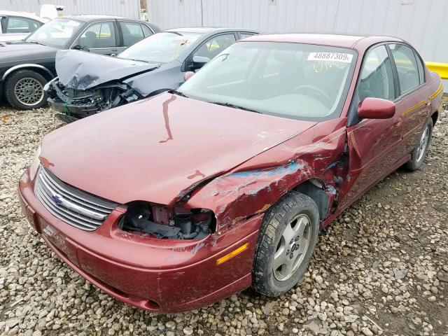 1G1NE52J73M567161 - 2003 CHEVROLET MALIBU LS MAROON photo 2