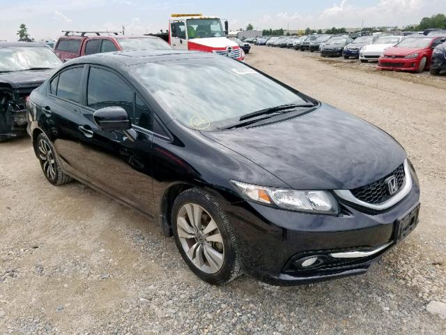 19XFB2F90FE003907 - 2015 HONDA CIVIC EXL BLACK photo 1