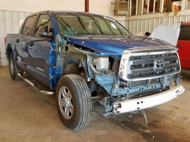 5TFEM5F11AX017907 - 2010 TOYOTA TUNDRA CRE BLUE photo 1