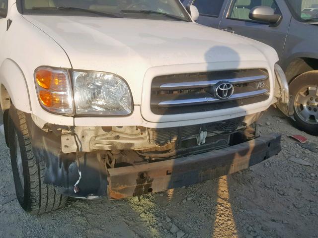 5TDBT48A12S103514 - 2002 TOYOTA SEQUOIA LI WHITE photo 9