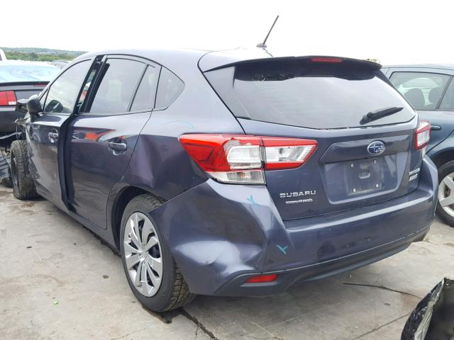 4S3GTAA64H3735430 - 2017 SUBARU IMPREZA GRAY photo 3