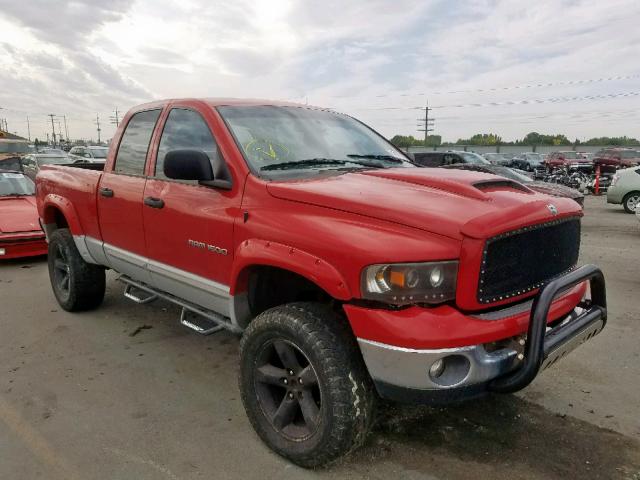 1D3HU18D43J596255 - 2003 DODGE RAM 1500 S RED photo 1