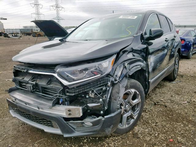 5J6RW2H86JL004995 - 2018 HONDA CR-V EXL BLACK photo 2