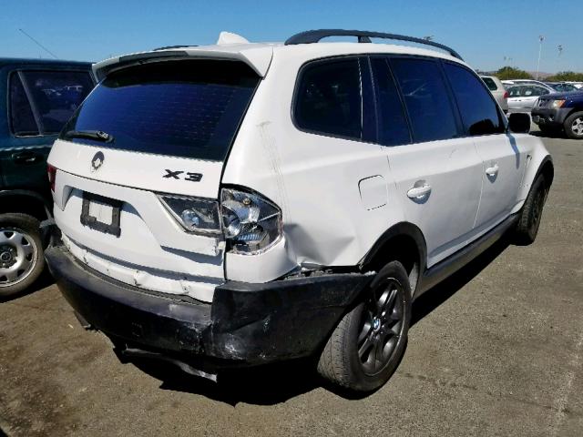 WBXPA734X4WB25292 - 2004 BMW X3 2.5I WHITE photo 4