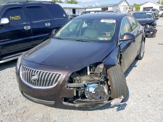 W04GY5GV8B1065918 - 2011 BUICK REGAL CXL BROWN photo 2