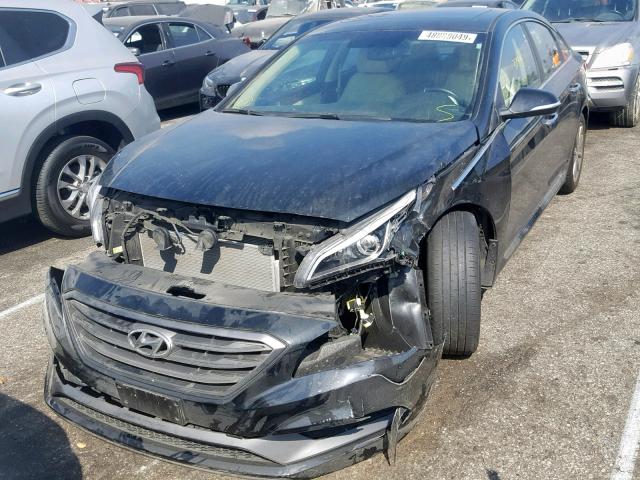 5NPE34AFXHH527243 - 2017 HYUNDAI SONATA SPO BLACK photo 2