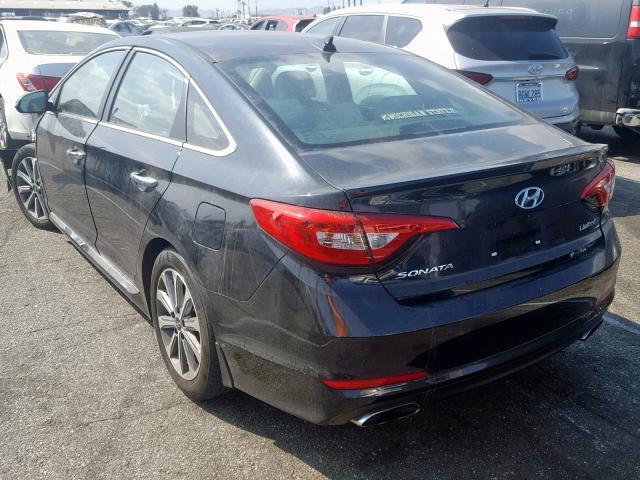 5NPE34AFXHH527243 - 2017 HYUNDAI SONATA SPO BLACK photo 3