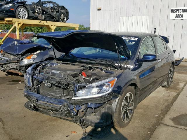 1HGCR3F86HA025011 - 2017 HONDA ACCORD EXL BLUE photo 2