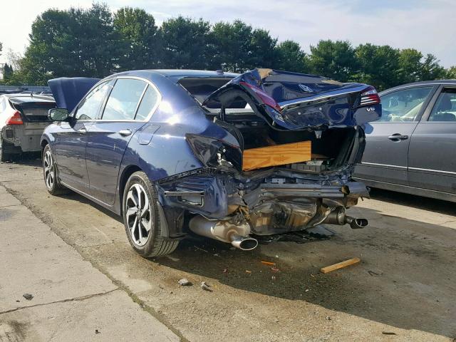 1HGCR3F86HA025011 - 2017 HONDA ACCORD EXL BLUE photo 3