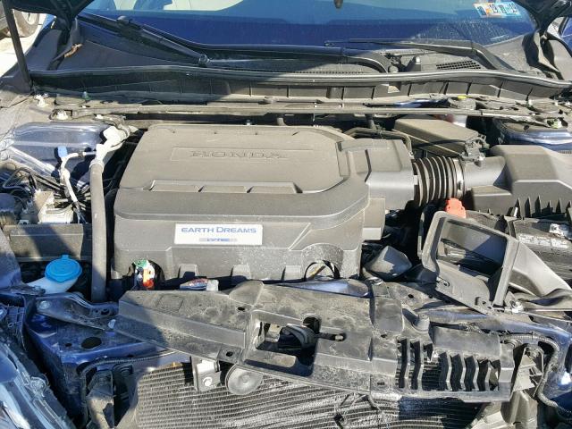 1HGCR3F86HA025011 - 2017 HONDA ACCORD EXL BLUE photo 7