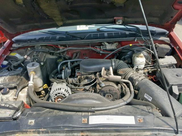 1GNCT18W2YK287240 - 2000 CHEVROLET BLAZER BURGUNDY photo 7