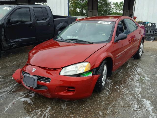 1B3EJ46X61N553658 - 2001 DODGE STRATUS SE RED photo 2