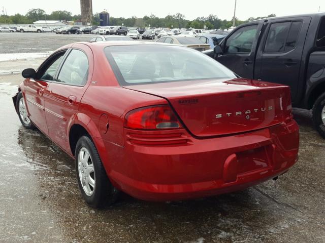 1B3EJ46X61N553658 - 2001 DODGE STRATUS SE RED photo 3