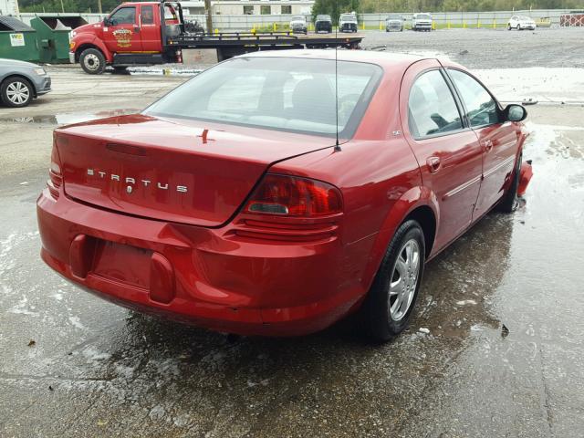 1B3EJ46X61N553658 - 2001 DODGE STRATUS SE RED photo 4