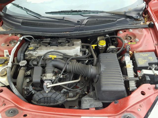 1B3EJ46X61N553658 - 2001 DODGE STRATUS SE RED photo 7