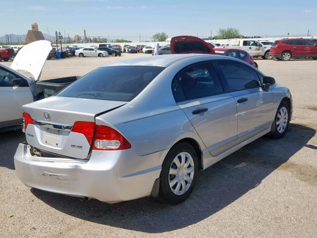 2HGFA1F38AH310538 - 2010 HONDA CIVIC VP SILVER photo 4