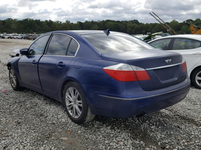 KMHGC4DF2AU095162 - 2010 HYUNDAI GENESIS 4. BLUE photo 3