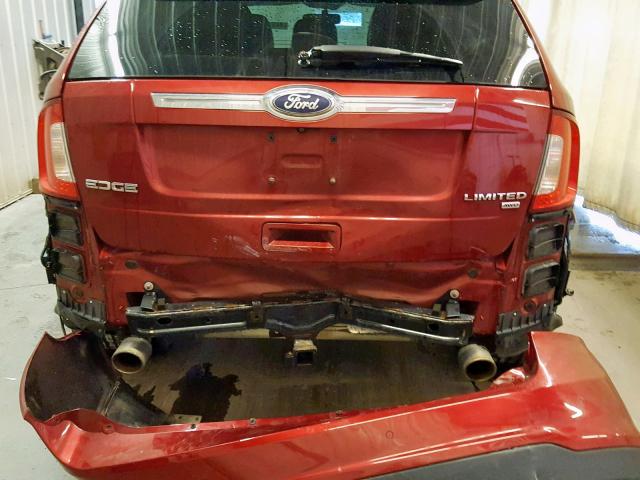 2FMDK4KC1DBC05711 - 2013 FORD EDGE LIMIT RED photo 9